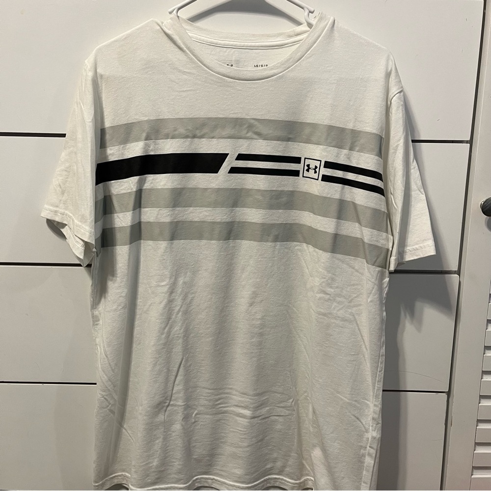 Mens Under Amour White & Grey T Shirt